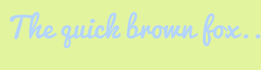 Image with Font Color B3D4FC and Background Color E3F49F